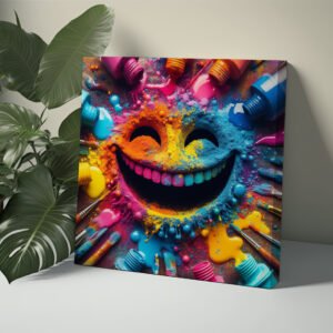"Smiling Emoji" NUMBER 1 of 10 Canvas Wrap