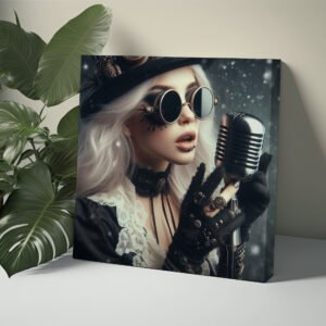 "Steampunk Singer" NUMBER 1 of 10 Canvas Wrap