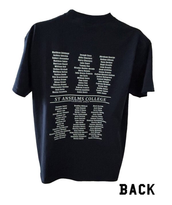 Personalised 2024 ST Anselm’s Leavers T-shirt.