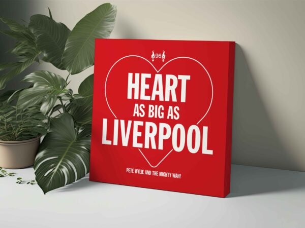 Signed Heart as big as Liverpool canvas wrap 20x20inch